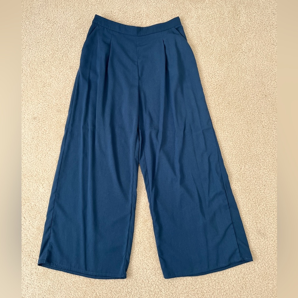 SHEIN Button Front Coat & Wide Leg Pants Set - Picture 6 of 6